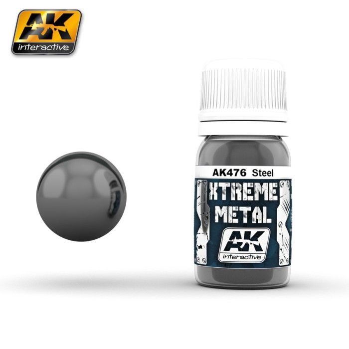 AK Interactive AK476 Xtreme Metal Color Stahlfarbe 30 ml