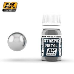 Farbe AKInteravtive AK478 Xtreme Metal Color Aluminium Weiß 30 ml