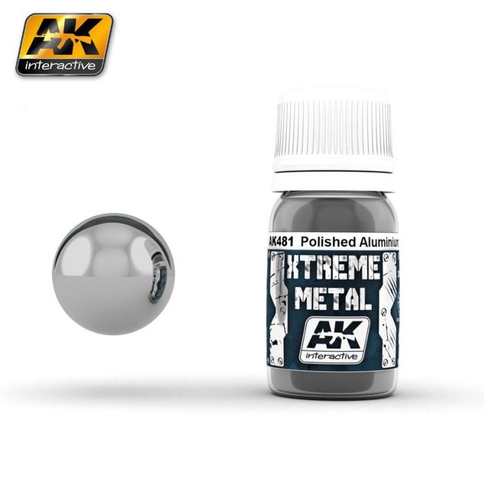 AK Interactive AK481 Xtreme Metal Color Poliertes Aluminium 30 ml Farbe