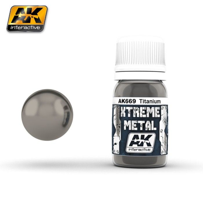 AK Interactive AK669 Xtreme Metal Color Titanium Lack 30 ml
