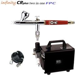 Infinity CR Plus FPC Two in One V2 (0,2/0,4mm) Airbrush-Pack + RM 2600 Kompressor