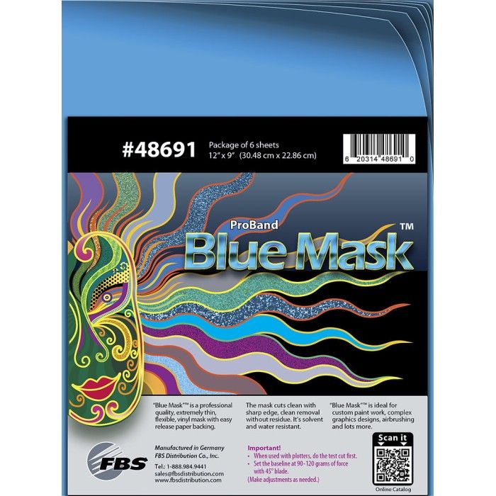 Blue Mask Masking Sheets 6 Blatt 30x22cm