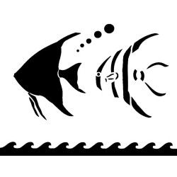Schablone "The Angels Fish" (Der Angels Fisch)
