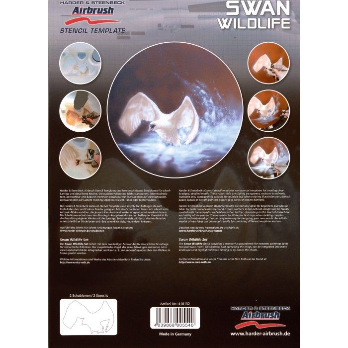 Schablone Swan Wildlife
