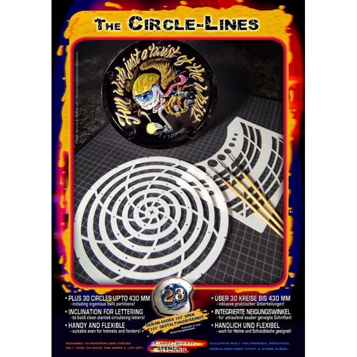 Schablone Circle-Lines