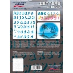 Schablone Buchstaben und Zahlen