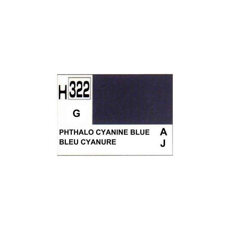 Peintures Aqueous Hobby Color H322 Phthalo Cyanne Blue