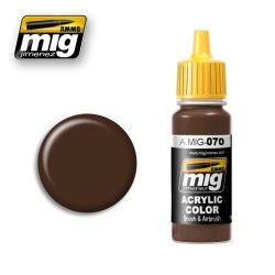 Mig Jimenez Farbe Authentic Colors A.MIG-0070 Medium Brown