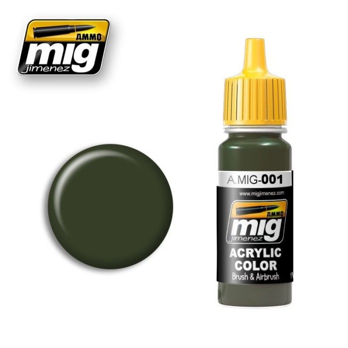 Mig Jimenez Authentische Farbe Colors A.MIG-0001 Ral 6003 Olivgrün Opt.1